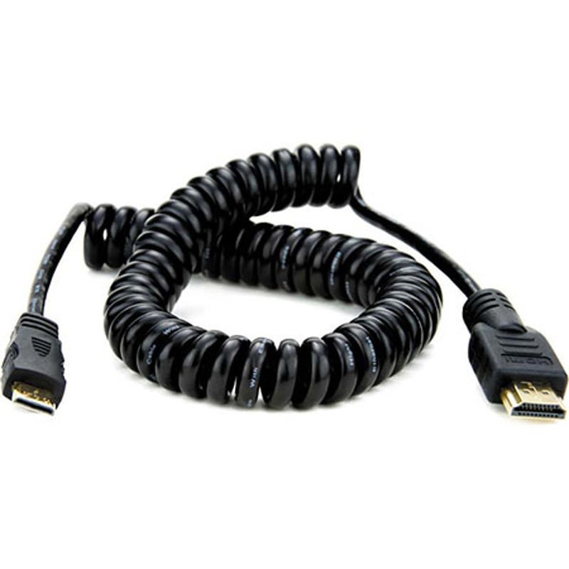 Atomos ATOMCAB009 Coiled Cable (HDMI Mini HDMI to HDMI/Full